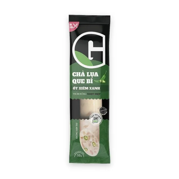 Chả lụa bì ớt xiêm xanh G cây 50g