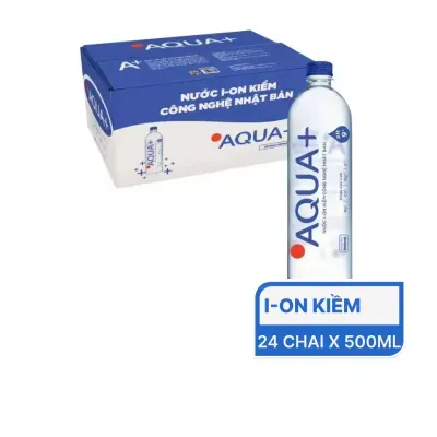 Thùng 24 chai nước ion kiềm Aqua+ 500ml