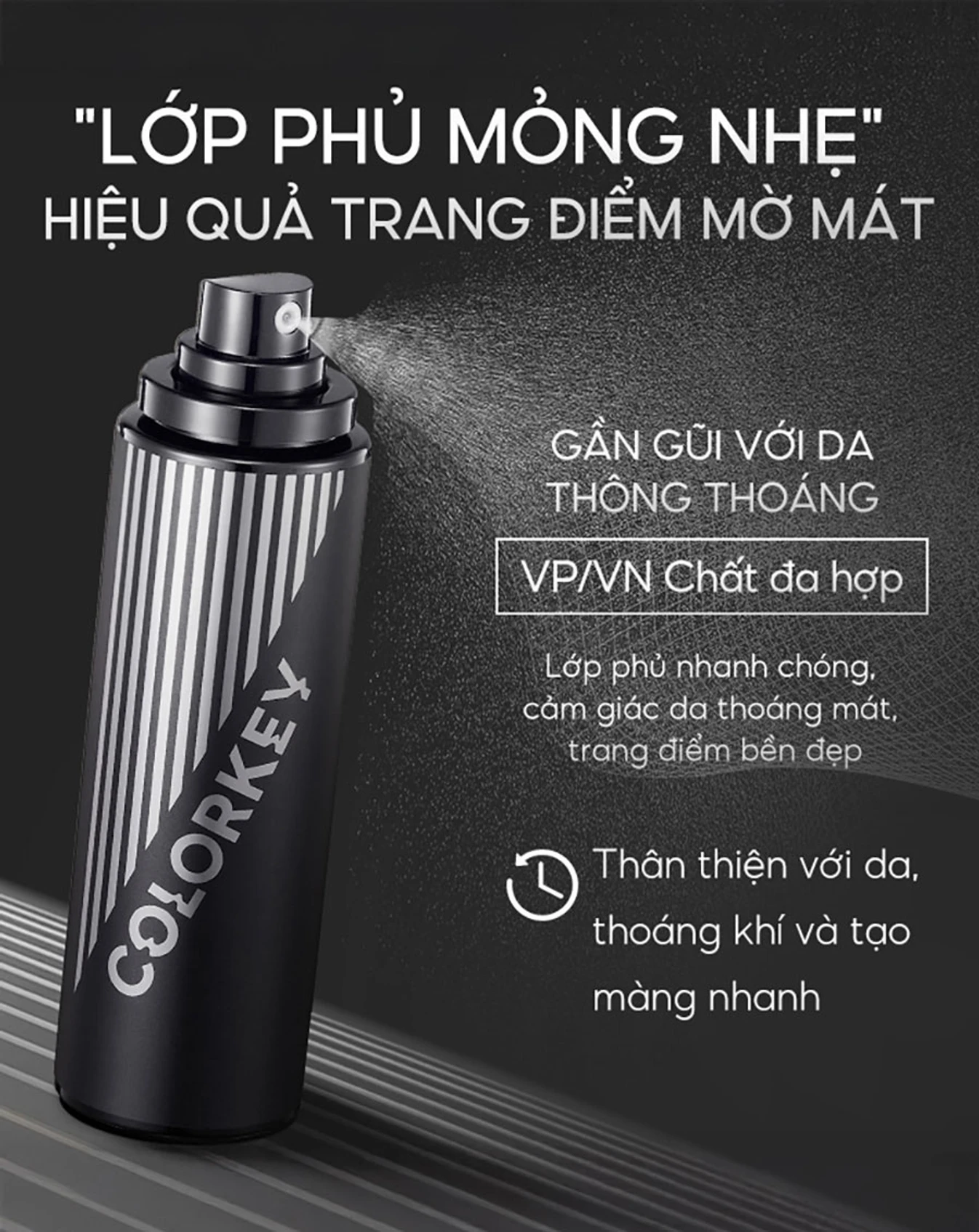Xịt Khóa Nền Colorkey Airy Matte Setting Spray - Oily Skin Version 100ml - Image 4