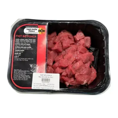 Nạc bò mát cắt lúc lắc Fohla khay 200g