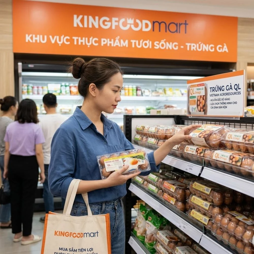 QL Vietnam Agroresources: Trang trại trứng gà hiện đại trong nhóm Tick Xanh Kingfoodmart