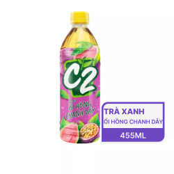 Trà xanh C2 ổi hồng chanh dây chai 455 ml (1 Chai)