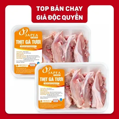 Combo 2 khay má đùi gà cắt miếng Japfa 500g