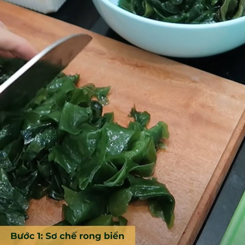 bước 1 cắt rong biển