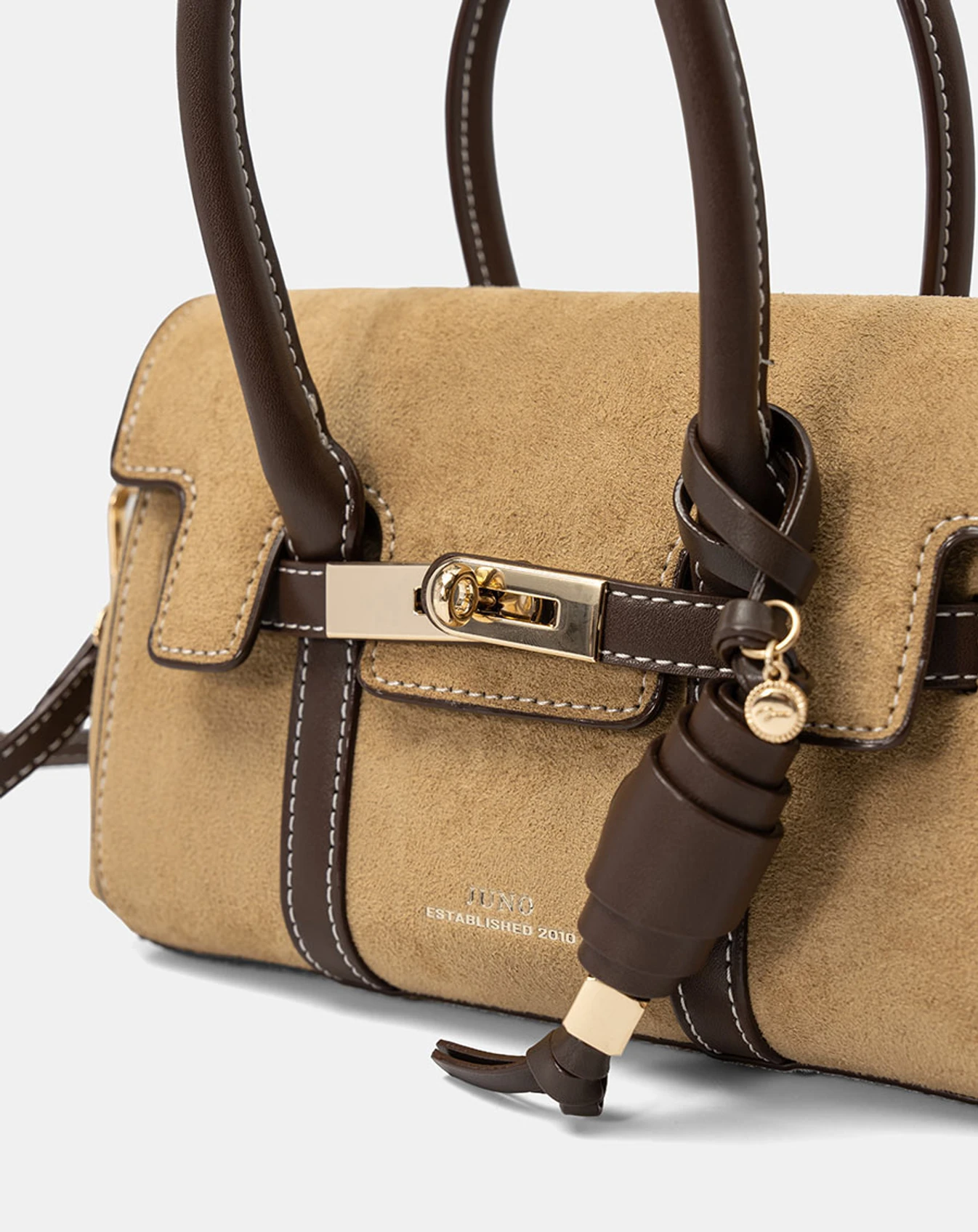 Túi Xách Nhỏ Croissant Satchel Bag With Belt Detail - Image 4