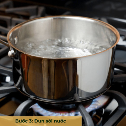 bước 3 đun sôi nước