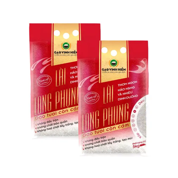 Combo 2 túi gạo ST21 lài Long Phụng Vinh Hiển 5kg