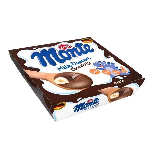 Váng sữa chocolate Monte vỉ 4 hộp x 55g