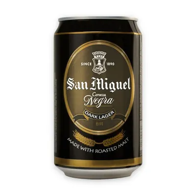 Bia dark lager cerveza negra 4.9% San Miguel 330ml