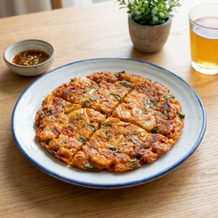 Pancake kim chi giòn rụm cho bữa xế nhanh gọn