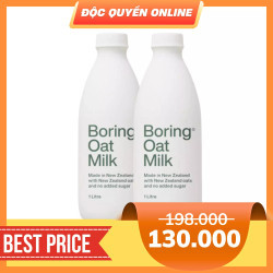 Combo sữa yến mạch nguyên chất Boring Oat Milk chai 1L (2 Chai)