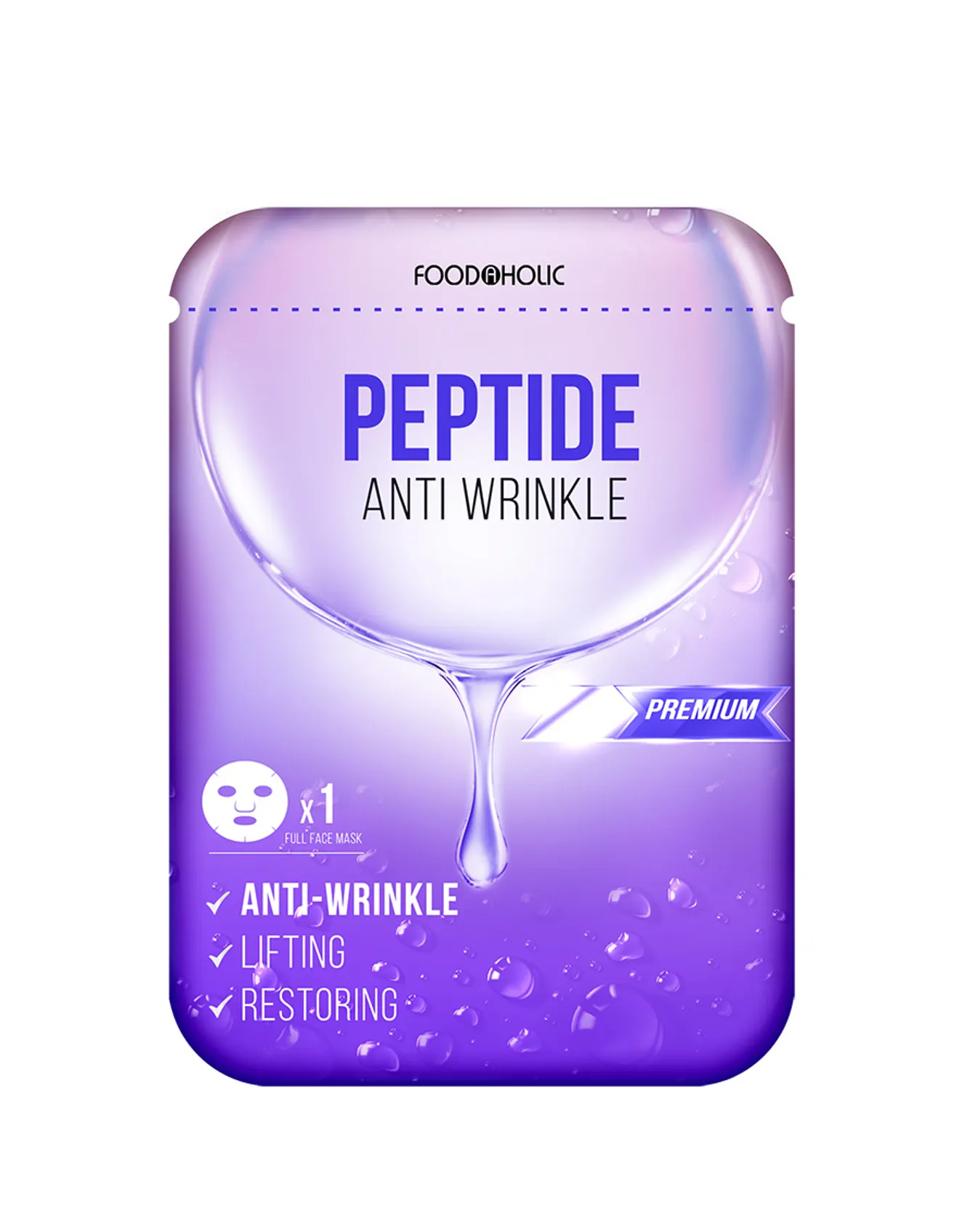 Mặt nạ Foodaholic Trẻ Hóa, Lấp Đầy Nếp Nhăn Peptide Anti Wrinkle Mask 23ml - Image 1