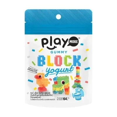 Kẹo dẻo xếp hình Play More vị sữa chua gói 64g