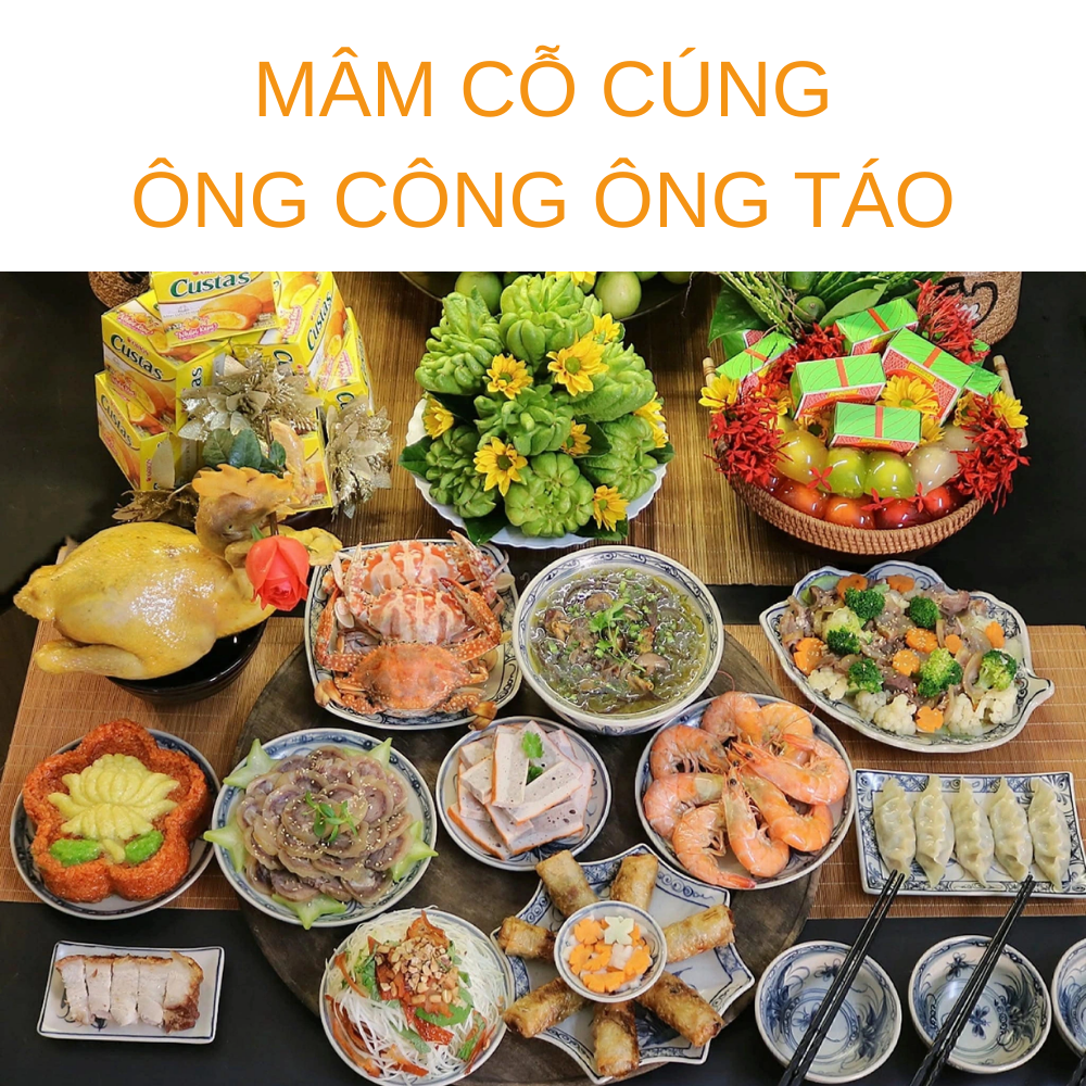 Mâm cỗ cúng ông Công ông Táo