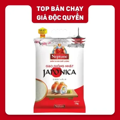 Gạo Nhật Japonica Neptune túi 5kg