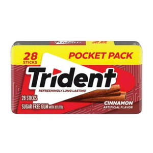 Kẹo gum không đường vị quế Trident hộp 50.4g (1 Hộp)