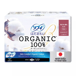 Băng vệ sinh skin comfort organic cotton 23có cánh Sofy gói 15 miếng