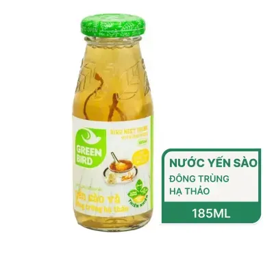 Nước yến sào đông trùng hạ thảo Green Bird chai 185ml