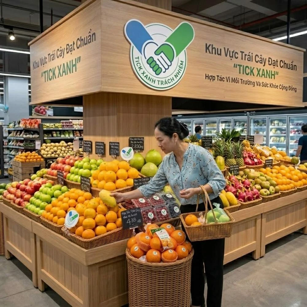  trái cây Tick Xanh tươi ngon, an toàn có bán tại Kingfoodmart