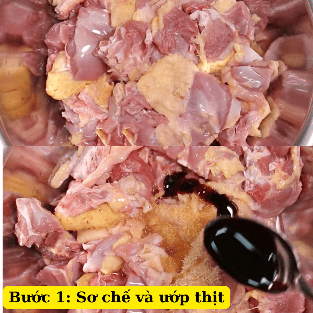 Sơ chế và ướp thịt
