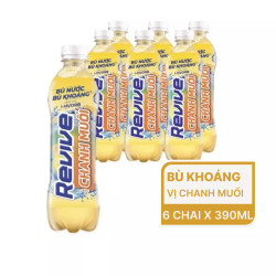 Lốc nước Revive chanh muối 7UP 390ml (6 chai)