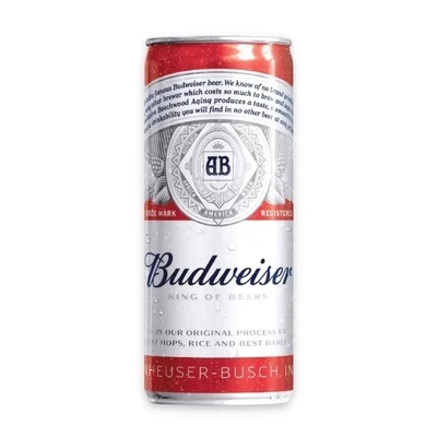 Bia 5% Sleek Budweiser lon 330ml