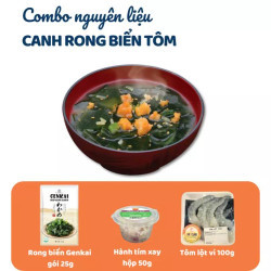 Combo canh rong biển tôm