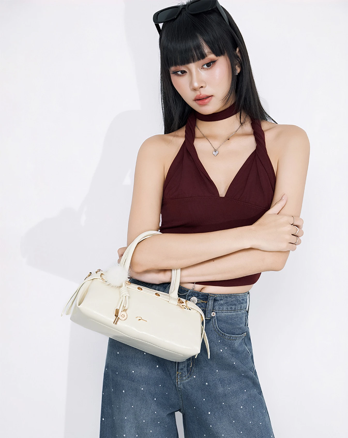 Túi Xách Nhỏ Top Handle Phối Charm Trang Trí - Image 3