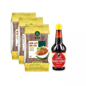 Combo 3 Bún lứt Đại Lộc 255g và Nước tương Nam Dương thượng hạng 210ml