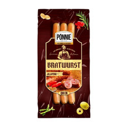 Xúc xích vị ớt Jalapeno Ponnie gói 210g (1 Gói)