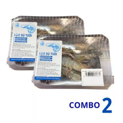 Tôm sú quảng canh 20-25con/kg Alo Fish khay 200g (2 Khay)