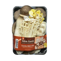 Lẩu nấm hỗn hợp Nấm Xanh vỉ 300g (1 Vỉ)