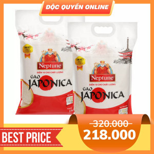 Gạo Nhật Japonica Neptune túi 5kg (2 Túi)