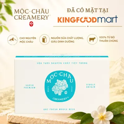 Thùng 48 hộp sữa tươi tiệt trùng Mộc Châu Creamery nguyên chất 180ml