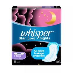 Băng vệ sinh mềm mỏng ban đêm 31cm Whisper gói 8 miếng (1 Gói)
