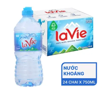 Thùng 12 chai nước khoáng La Vie 750ml