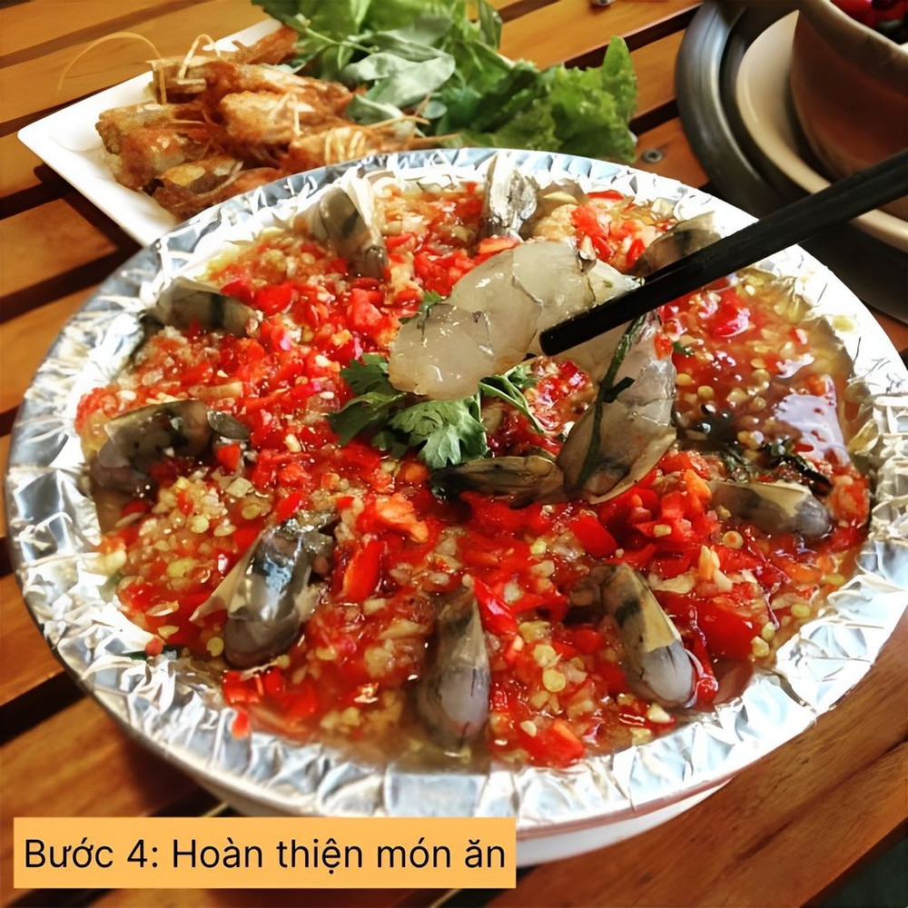 hoàn thiện món ăn