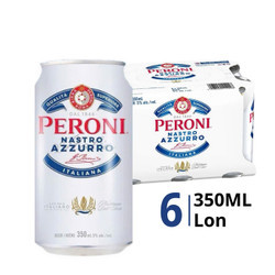 Lốc bia Peroni Nastro Azzurro 5% Peroni lon 350ml (6 Lon)