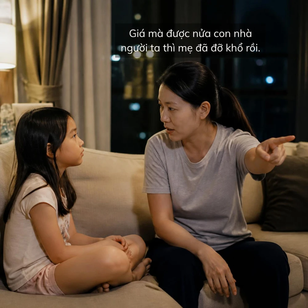 Lời chê trách không phải là ngọn đèn dẫn đường, mà là bức tường ngăn cách yêu thương. (Ảnh được tạo bởi AI) 