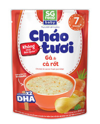 Cháo tươi gà và cà rốt SG Food gói 240g (1 Gói)