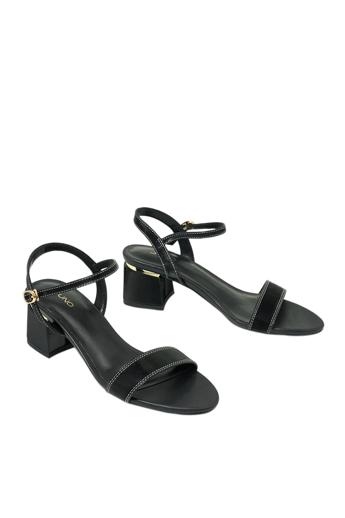 Giày Sandal Gót Vuông Quai Ngang Bản Lớn Quai Cổ Chân - Image 7