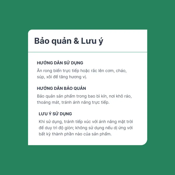 Rong biển giòn trộn gia vị O'food gói 40g