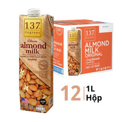 Thùng sữa hạt hạnh nhân nguyên chất 137 Degrees hộp 1L (12 Hộp)