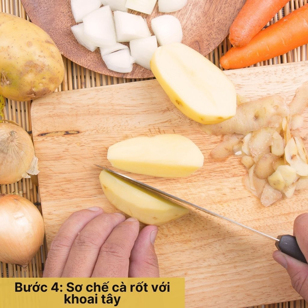 Cắt cà rốt khoai tây