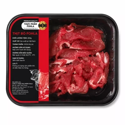 Bắp bò mát cắt lát Fohla khay 200g