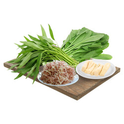 Combo lẩu măng chua ngọt: măng tươi, rau muống, cải ngọt, bắp chuối bào