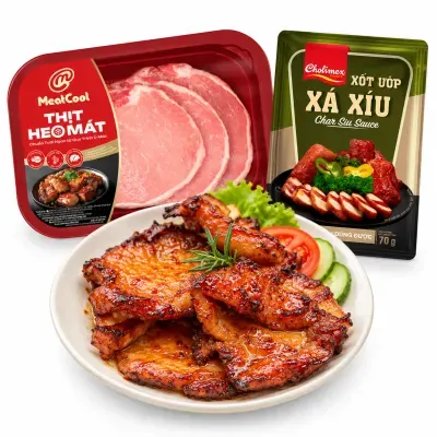 Combo cốt lết nướng xá xíu