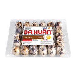Trứng cút 9g ± 2g Ba Huân hộp 30 quả (1 Hộp)