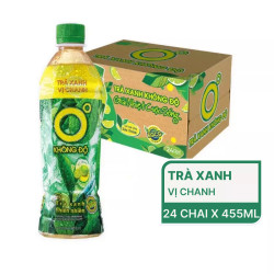 Thùng trà xanh vị chanh Không Độ chai 455ml (24 Chai)
