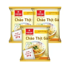 Combo 3 cháo thịt gà (Có Gói Thịt Gà Thật) Vifon Gói 70g x 3